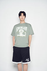 25SS ビーチオパンチュウサギピグメント半袖Tシャツ グリーン