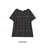 Ribe Shirred Boat Neck Pocket Short Sleeve