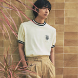 ballast athletic ringer knit sweat cream