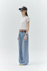 KIRSH PLAIN COOL WIDE FIT DENIM PANTS - LIGHT BLUE