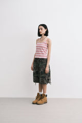 stripe sleeveless (pink)