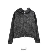 Rookie Mohair Cropped Hooded Jacket