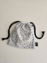 terazzo flat string pouch bag - white L
