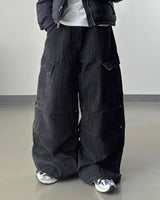 Karzen rivet cargo wide denim