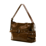 [SET] Buckle Hobo Shoulder Cross Bag _ Brown