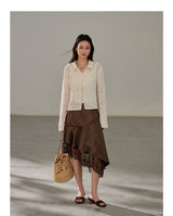 Antique Crochet Punching Long Sleeve Cardigan