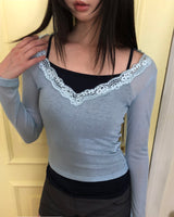 Bisom Color Strap Sleeveless Top