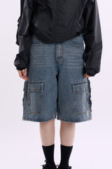 Code cargo bermuda denim pants