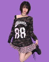 camo 88 one-shoulder T (2color)