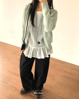Kelly Cashmere V-neck Loose Fit Cardigan 12C
