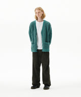 MIXED HAIRY KNIT CARDIGAN