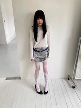 Pink rose white stockings