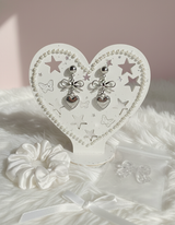 [NMIXX Jiwoo Earring] Vintage Silver Heart Earring