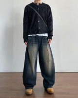 Marine Curved Denim Pants