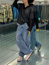 Monster Air Cargo Denim Pants 3C