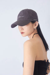 EMBROIDERY WASHED CAP