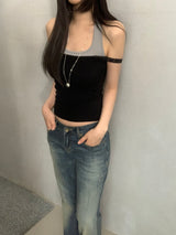 Danson Halterneck  Butterfly Lace Sleeveless