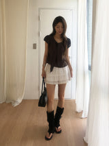 Olive tie blouse