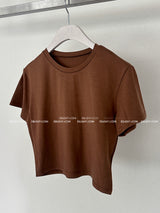 5カラーベーシッククロップTシャツ