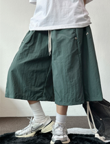 HIGH QUALITY💜SNAP NYLON BERMUDA PANTS 💚🤍🤎🖤6COLOR