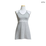 (2color) Dot Stripe Lace Halterneck Mini Dress