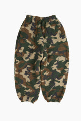 Camo boucle fleece pants