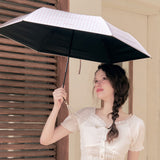 [UV 99.% カット]kenopi Sunshine Farmhouse 3-Folding Parasol - Baby Pink Stripe