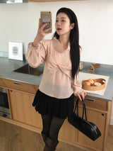 Twist sheer high blouse