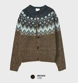 Sharp Uncle Wood Nordic Vintage Round Knit Cardigan
