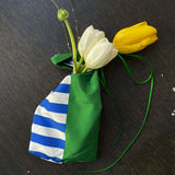 striped flower bag