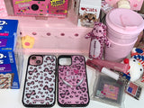 white leopard glass case