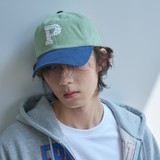フローラル Pロゴ ボールキャップ(Navy & Olive)