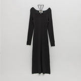 (OP-6255)JOSIET HALTER NECK KNIT DRESS