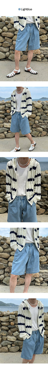 [S/S] Pin tuck denim short pants (5color)