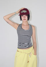 STRIPE HALTER TOP