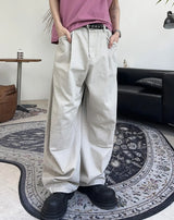 ルペンピンタックワイドコットンパンツ