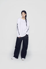 24FW スリーブレタリングロゴロングスリーブホワイト