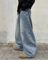 Brush denim pants