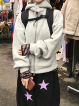 ログハイネックフリースビジョフードジップアップ（2c）