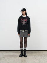 classic applique loose fit mtm - black       