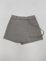 Ready Belted Wrap Skirt Pants