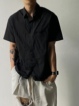 String Nylon Short Sleeve Shirt 4C