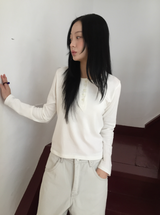 イーセル起毛ボタン短編長袖Tシャツ（3c）