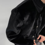 MG mink puffer tweed reversible jacket (2 colors)