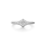 Pave Sparkle 925 Silver +Rhodium Ring R061-05H