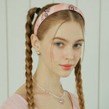 Glitter Double Star Clear Beads Necklace