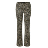 Leopard Bootcut Pants (Black)