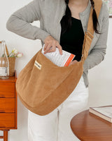 【MADE】Corduroy Big Cross Bag - Camel