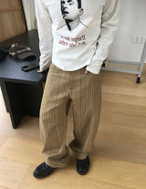 No.1849 R stripe cotton wide PT