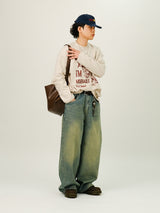 LA Oil Brushed Denim Pants
